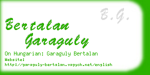 bertalan garaguly business card